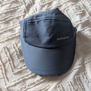 Sukeen Cooling Hat Running Cap Blue Grid Adjustable Quick Dry Lightweight UPF 50